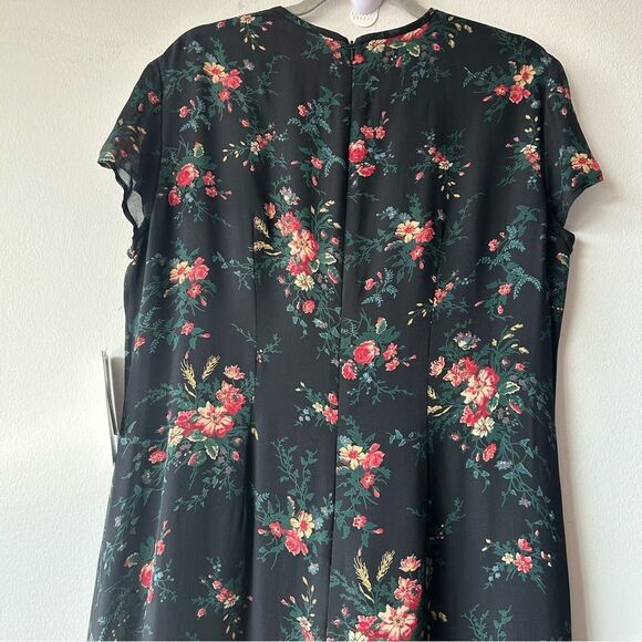 NWT Vintage Ralph Lauren Floral Foliage Silk Midi/Maxi Lined Dress - Picture 7 of 12